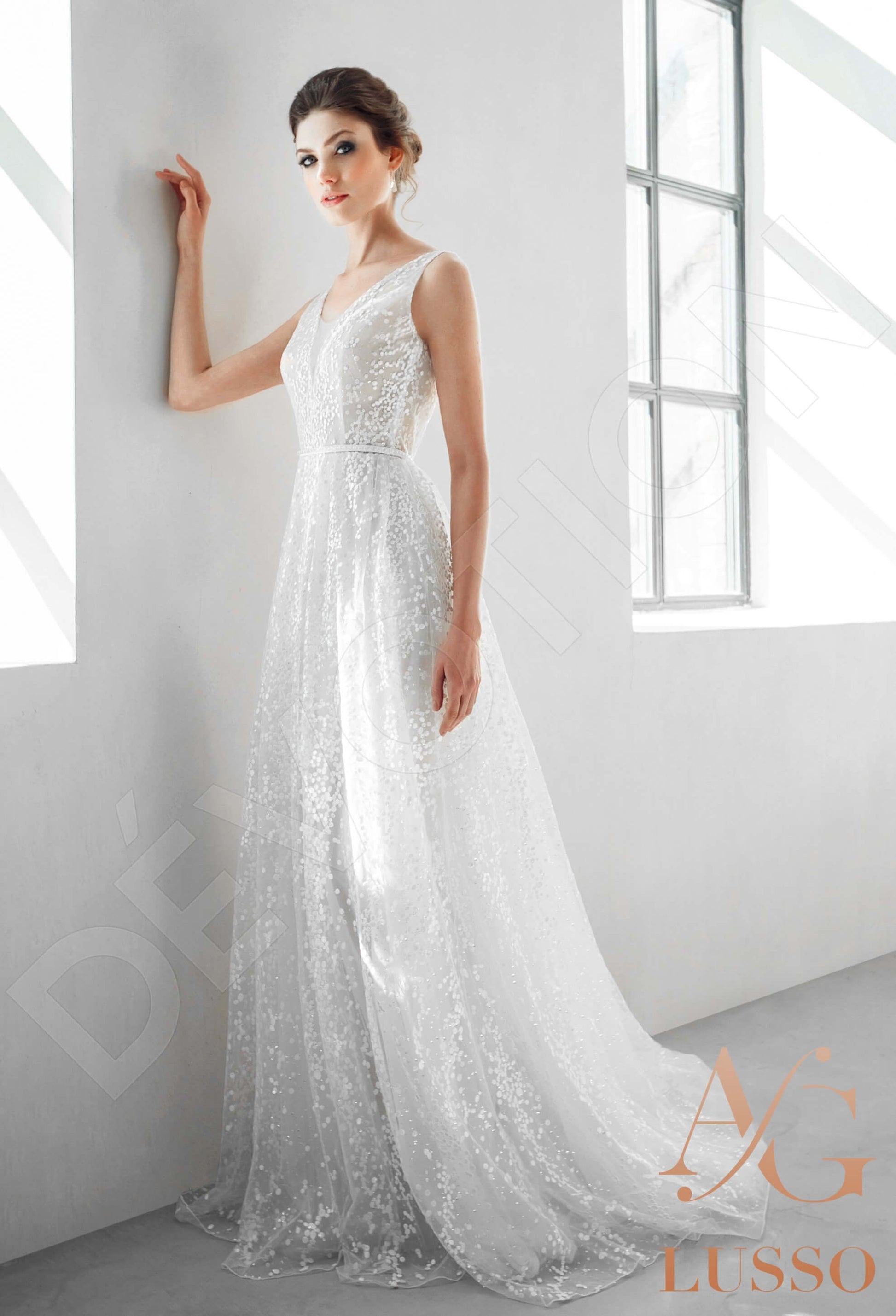 Sicily A-line Scoop Mediumivory Wedding dress