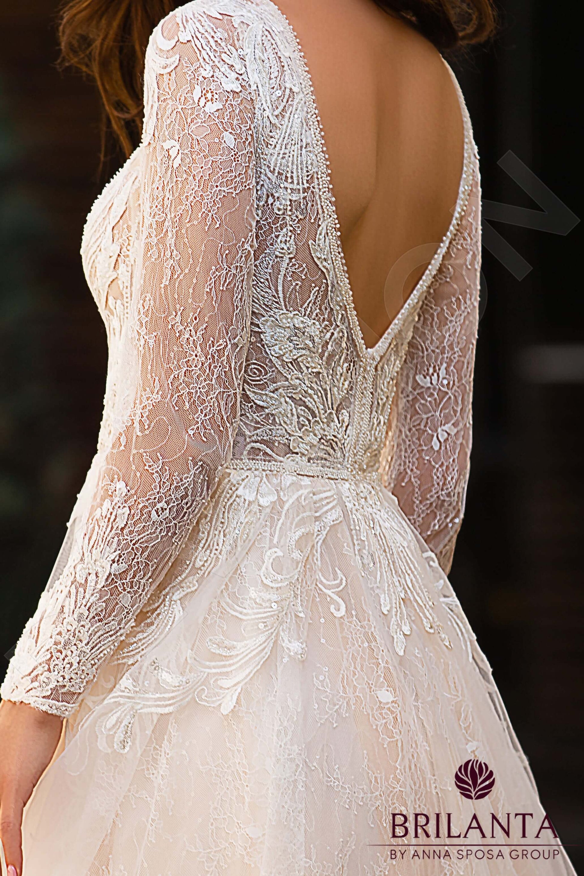 Judy A-line Illusion Ivory Nude Wedding dress