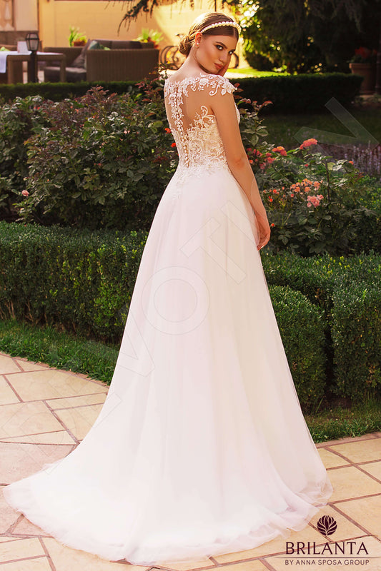 Lotinna A-line Illusion Milk Nude Wedding dress