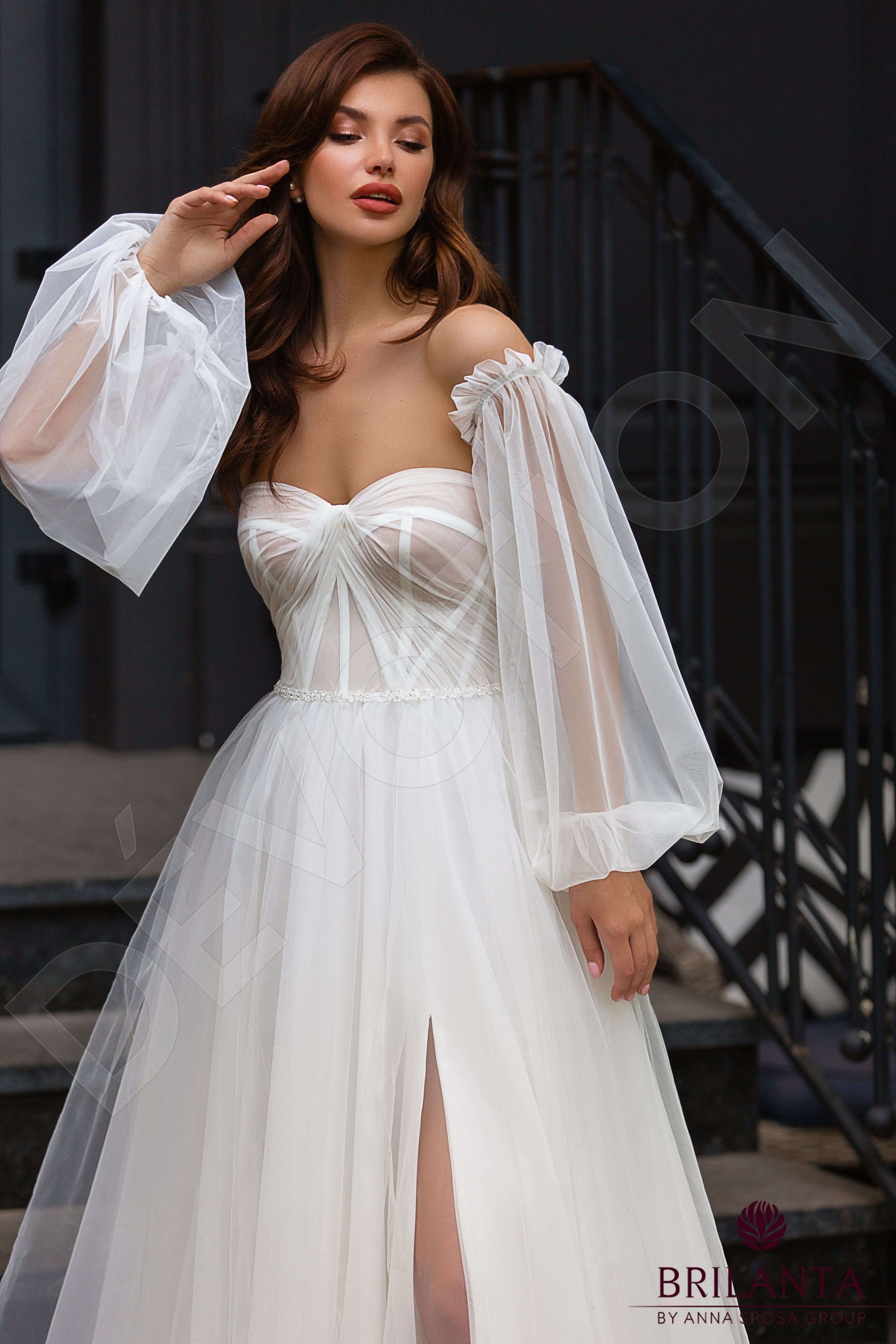 Romi A-line Sweetheart Milk Wedding dress