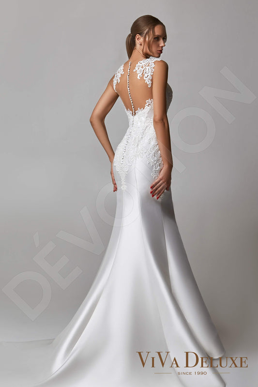 Angel Trumpet/Mermaid Illusion Ivory Wedding dress