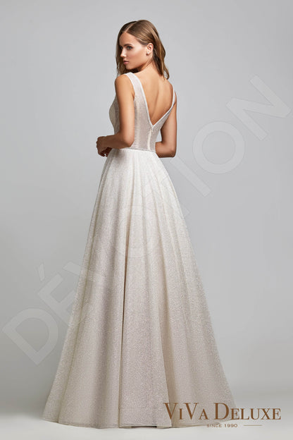 Camelia Open back A-line Sleeveless Wedding Dress Back