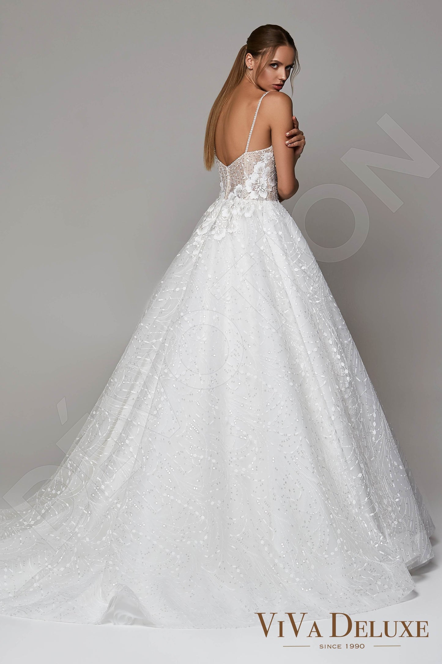 Glorie Open back Princess/Ball Gown Straps Wedding Dress Back