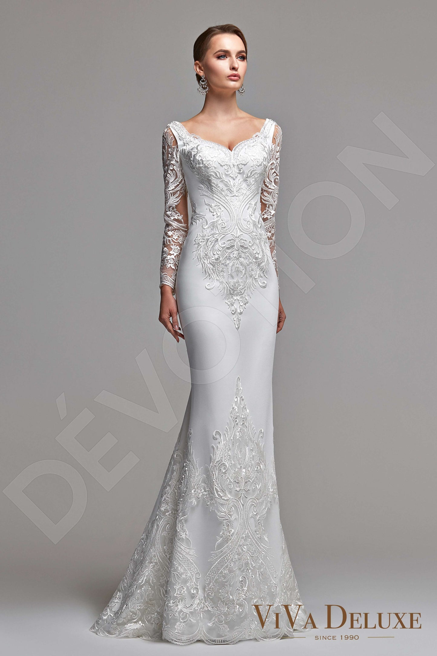 Maya Open back A-line Long sleeve Wedding Dress 2