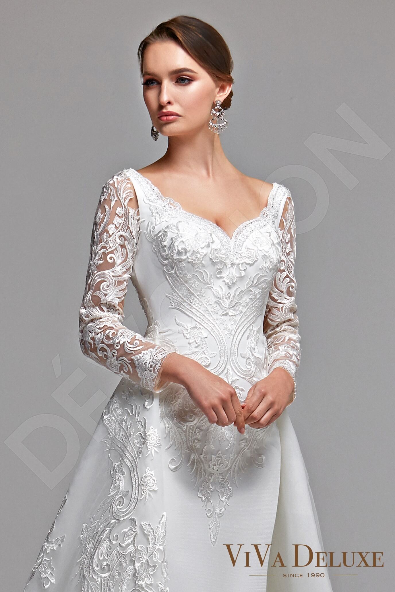 Maya Open back A-line Long sleeve Wedding Dress 3