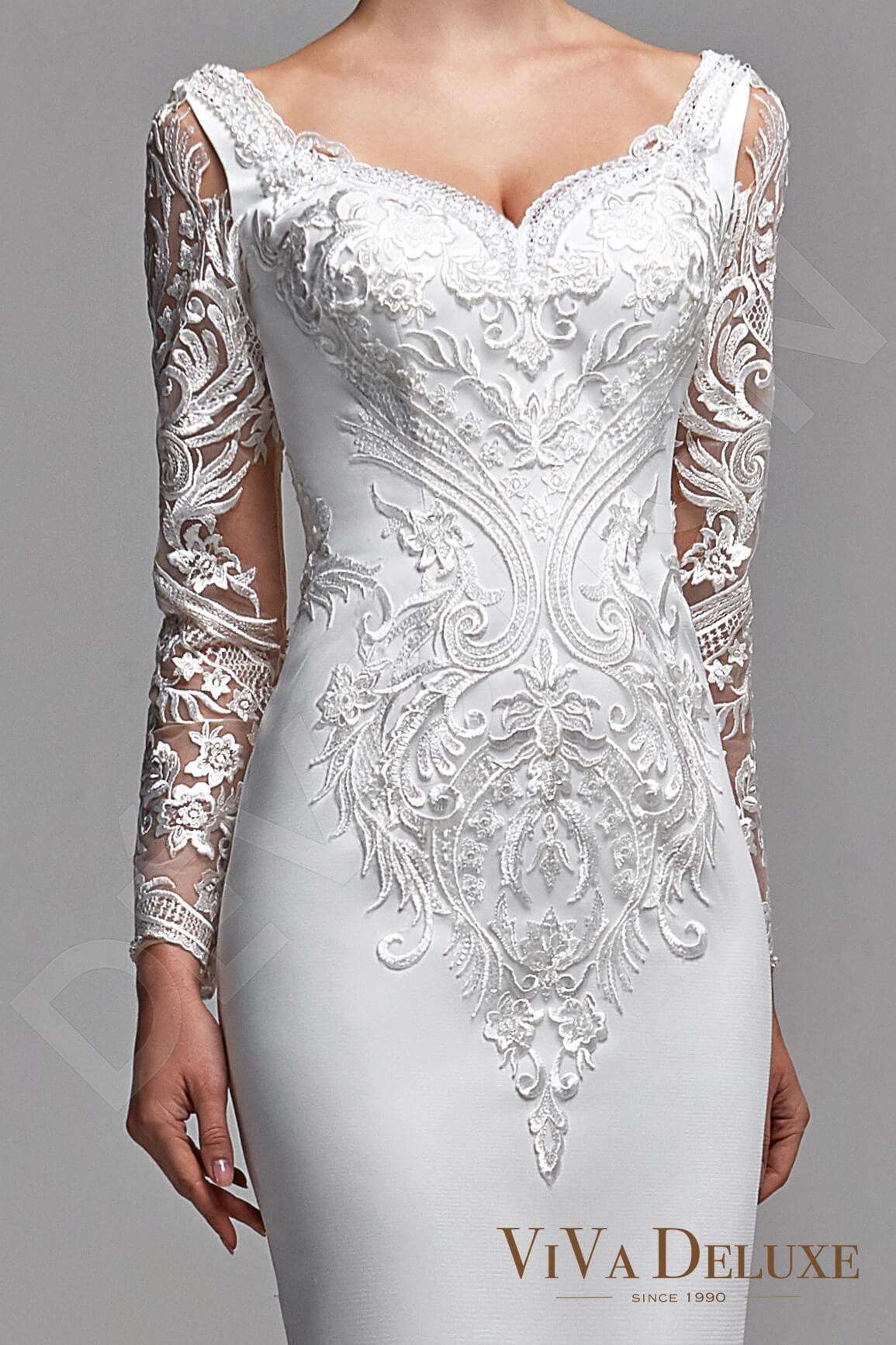 Maya Open back A-line Long sleeve Wedding Dress 5