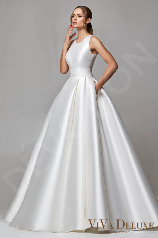 Linelle Princess/Ball Gown Jewel Ivory Wedding dress