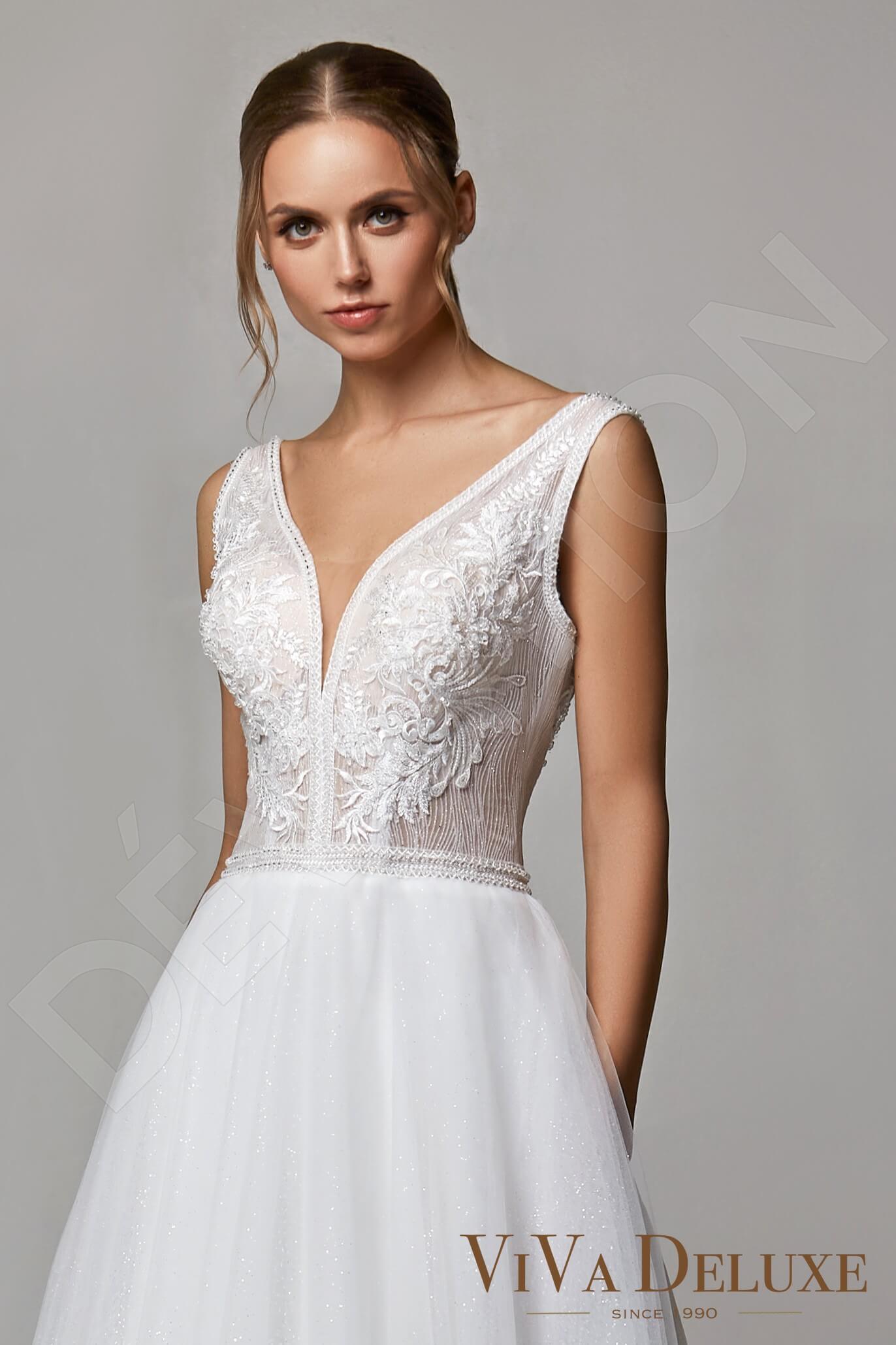 Magda A-line V-neck Ivory Wedding dress