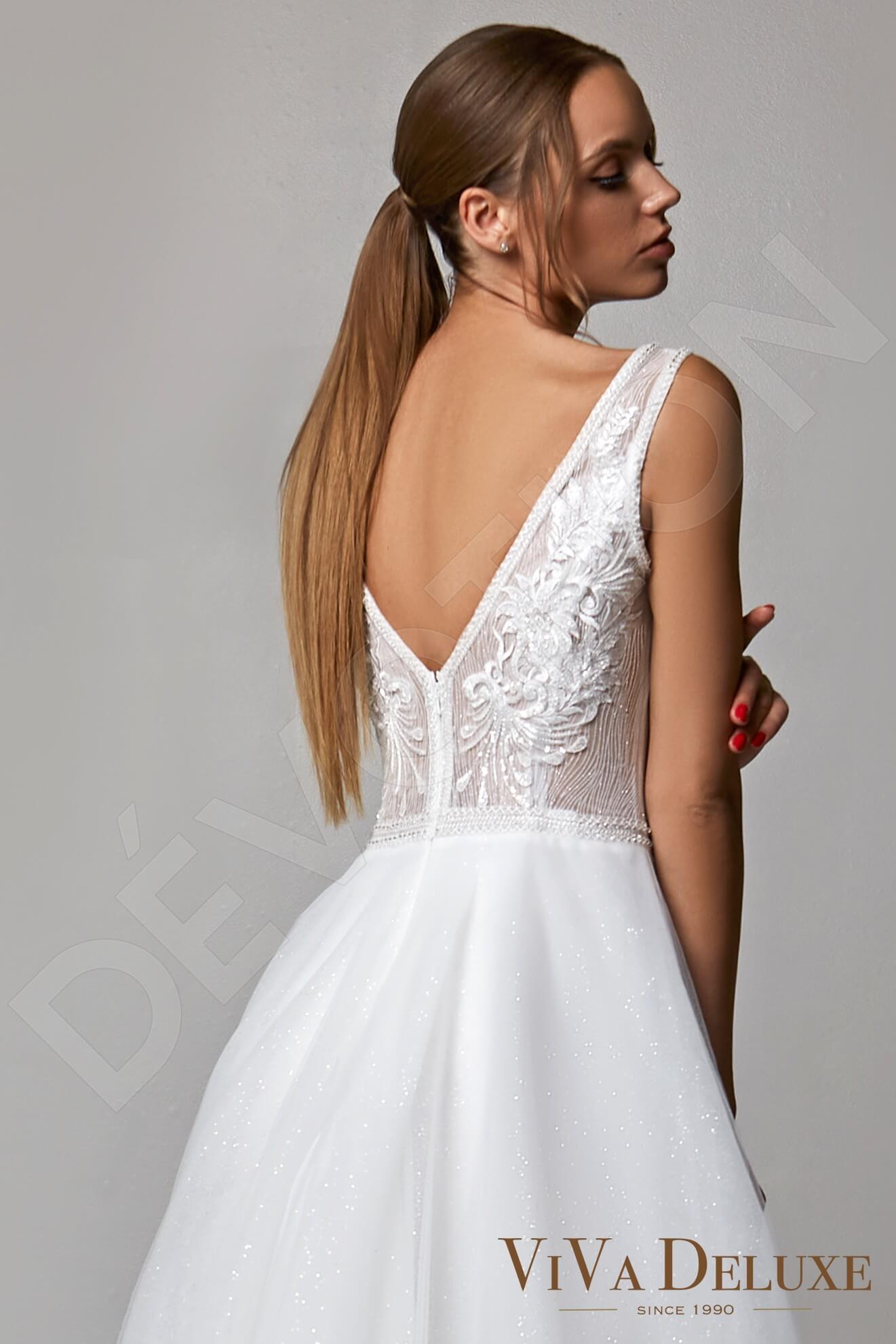 Magda A-line V-neck Ivory Wedding dress