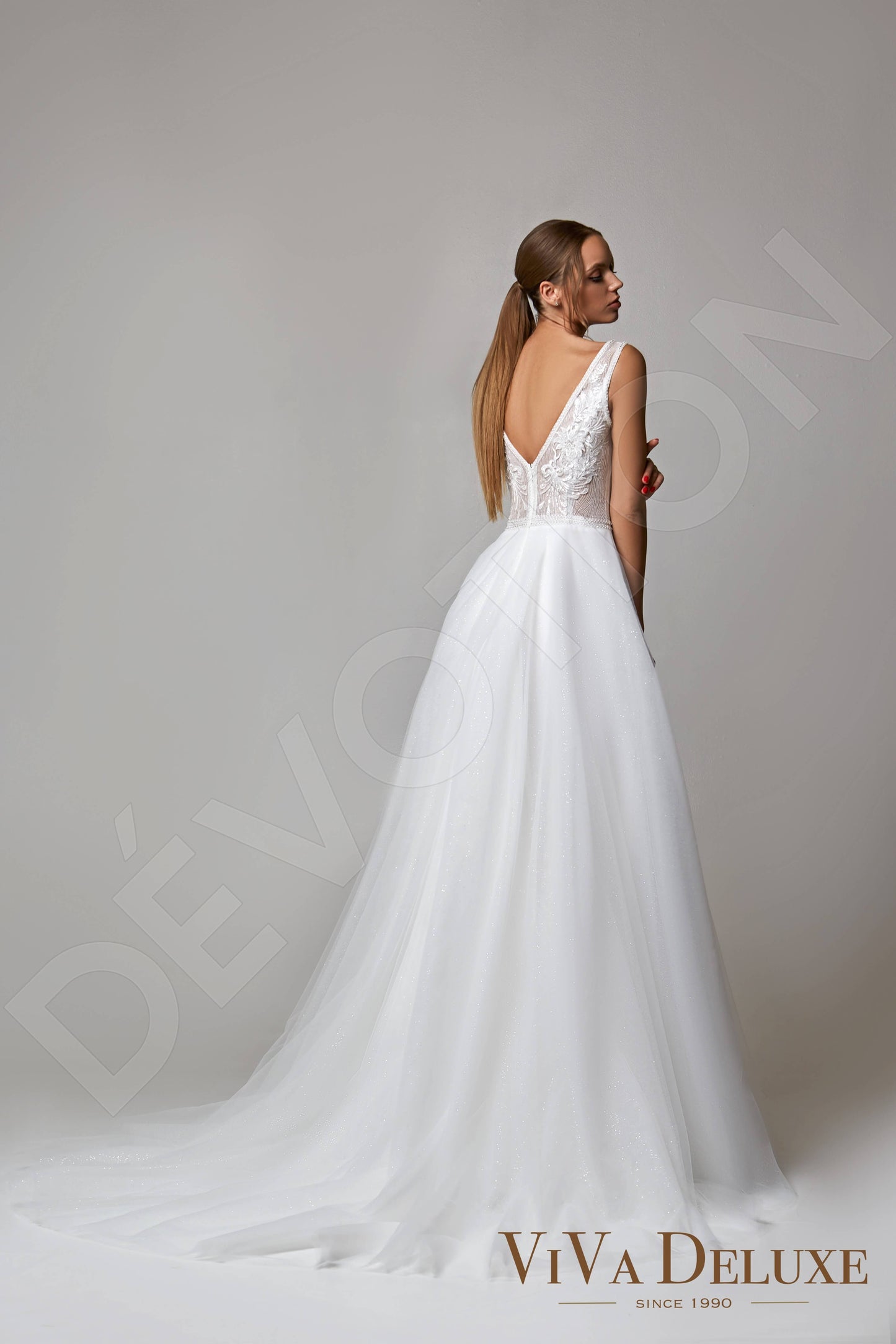 Magda Open back A-line Sleeveless Wedding Dress 7