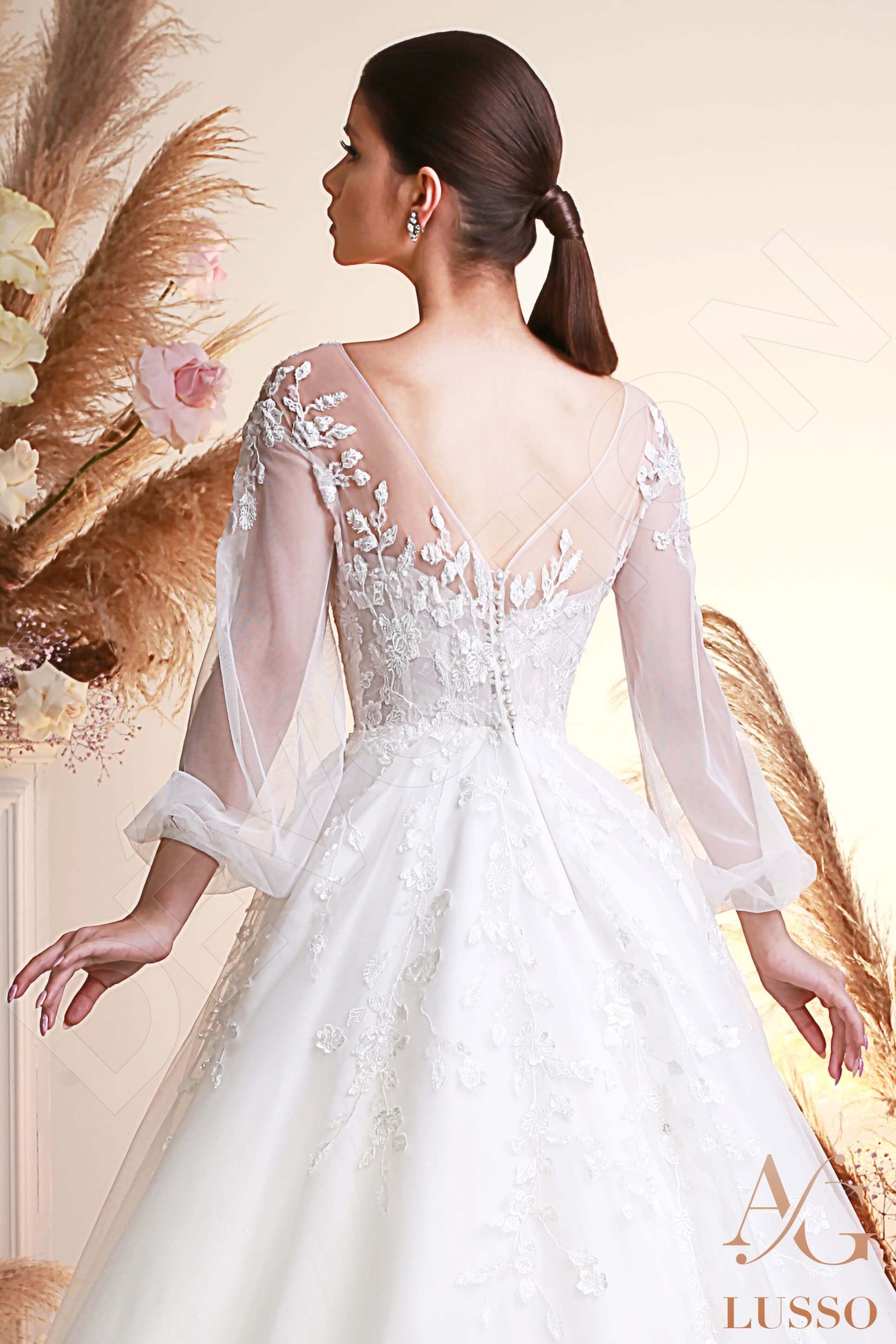 Suri A-line Jewel Ivory Wedding dress