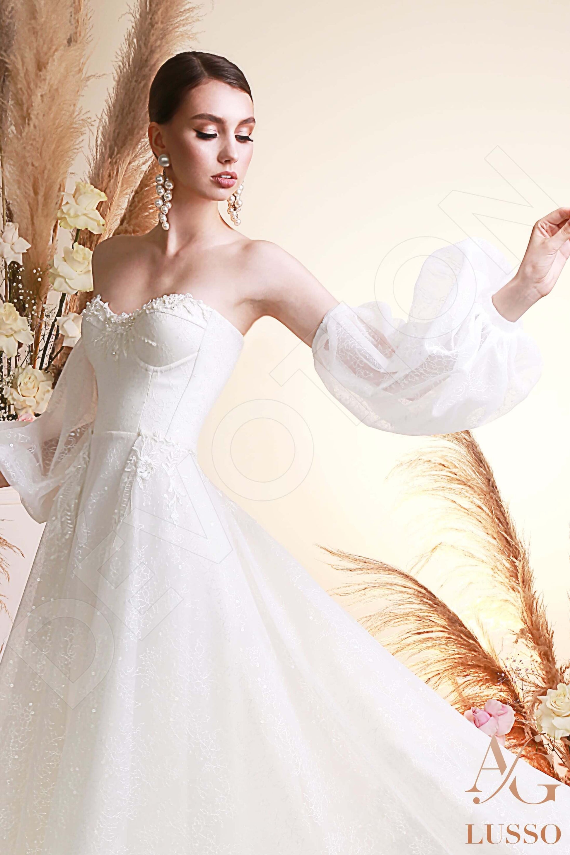 Videl A-line Sweetheart Lightivory Wedding dress