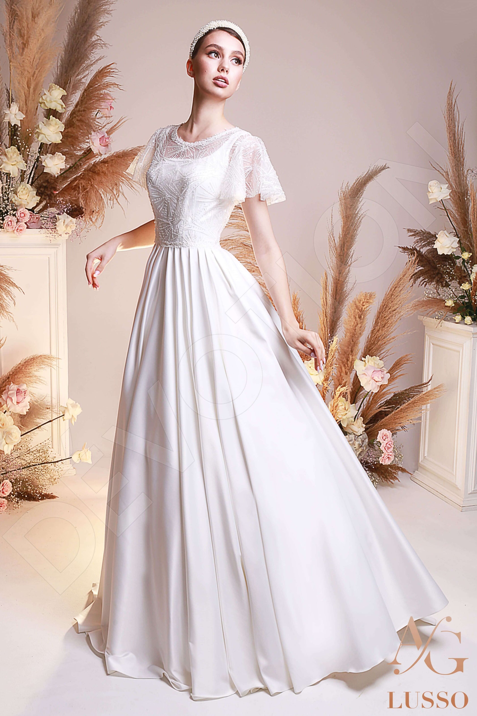 Vidalia A-line Scoop Lightivory Wedding dress