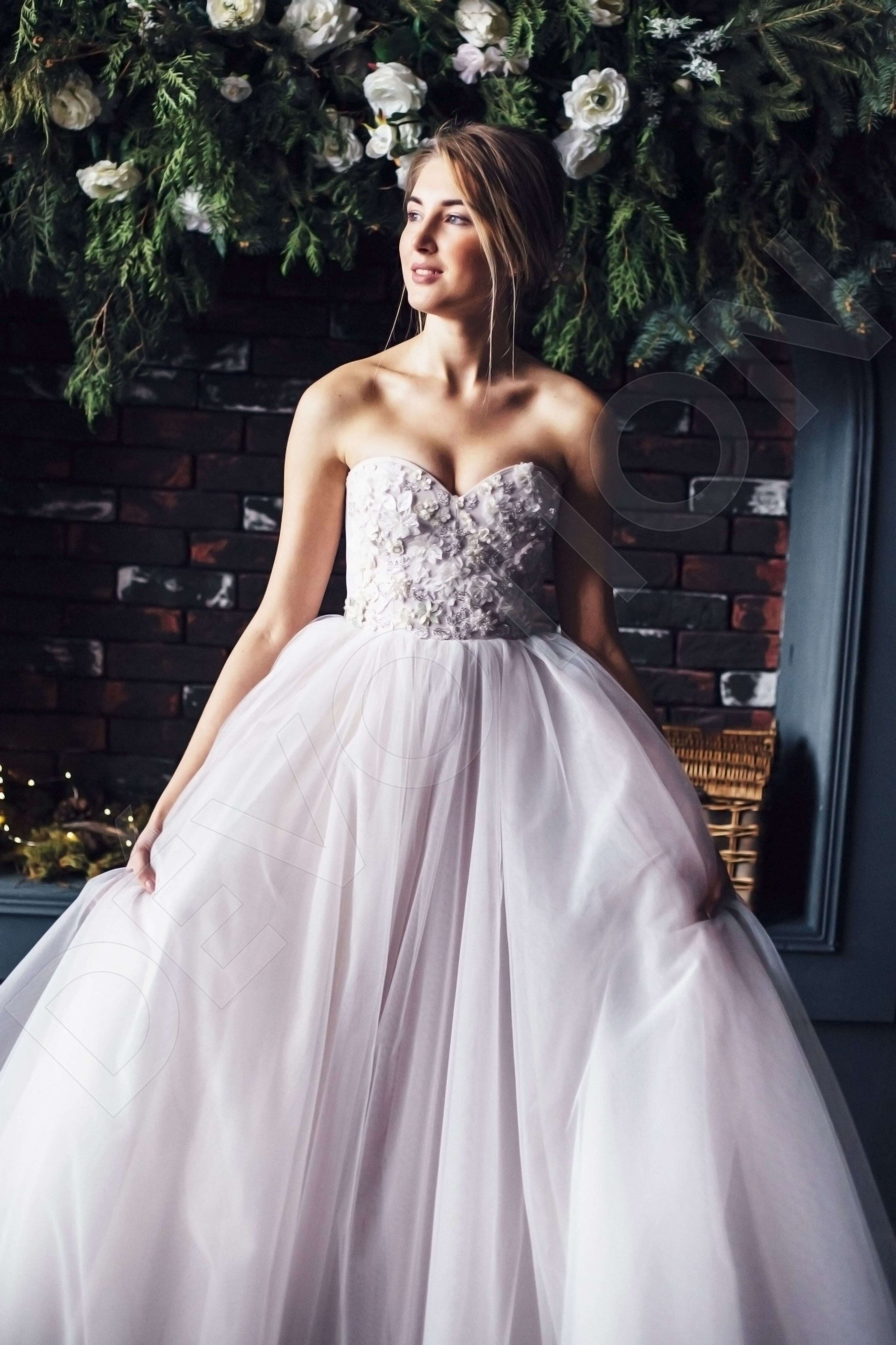 Ondine A-line Sweetheart Milk PowderPink Wedding dress