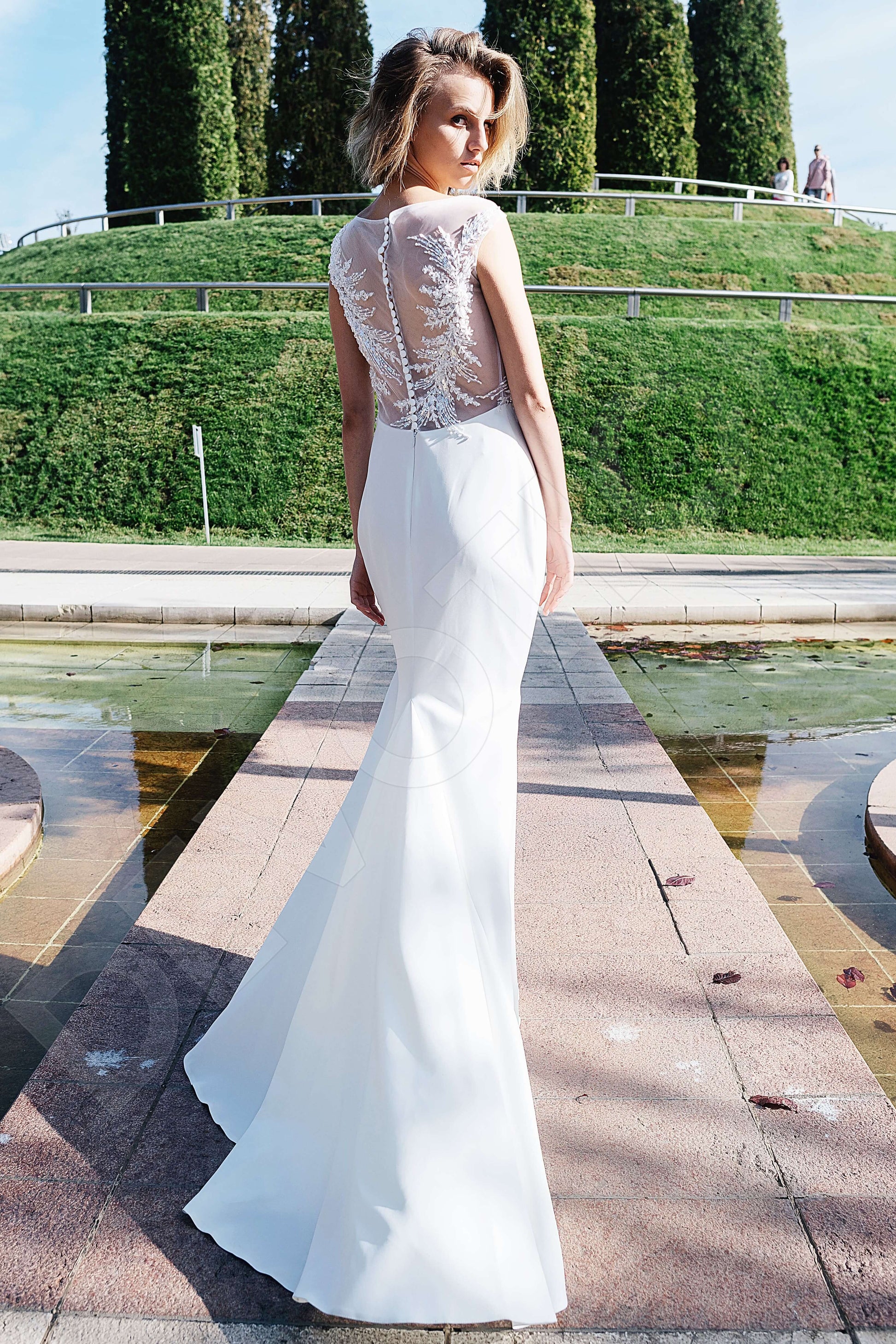 Zehava Trumpet/Mermaid Illusion Ivory Wedding dress