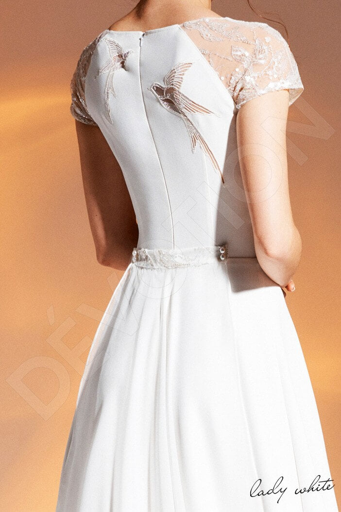 Benu A-line Jewel Ivory Wedding dress