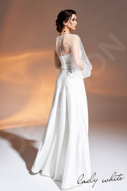 Kherpi Full back Pants Long sleeve Wedding Dress Back