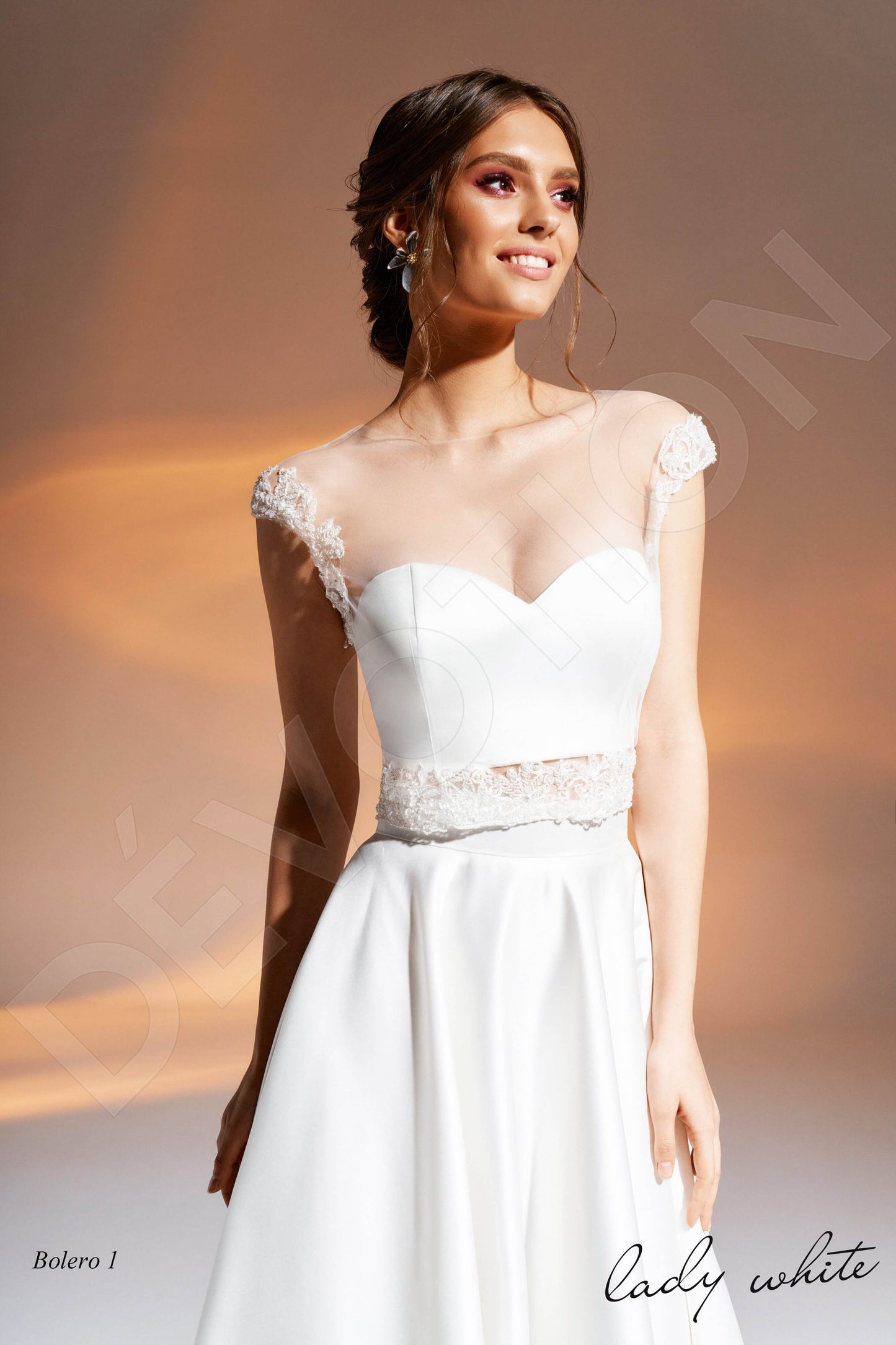 Oni Full back A-line Straps Wedding Dress 9