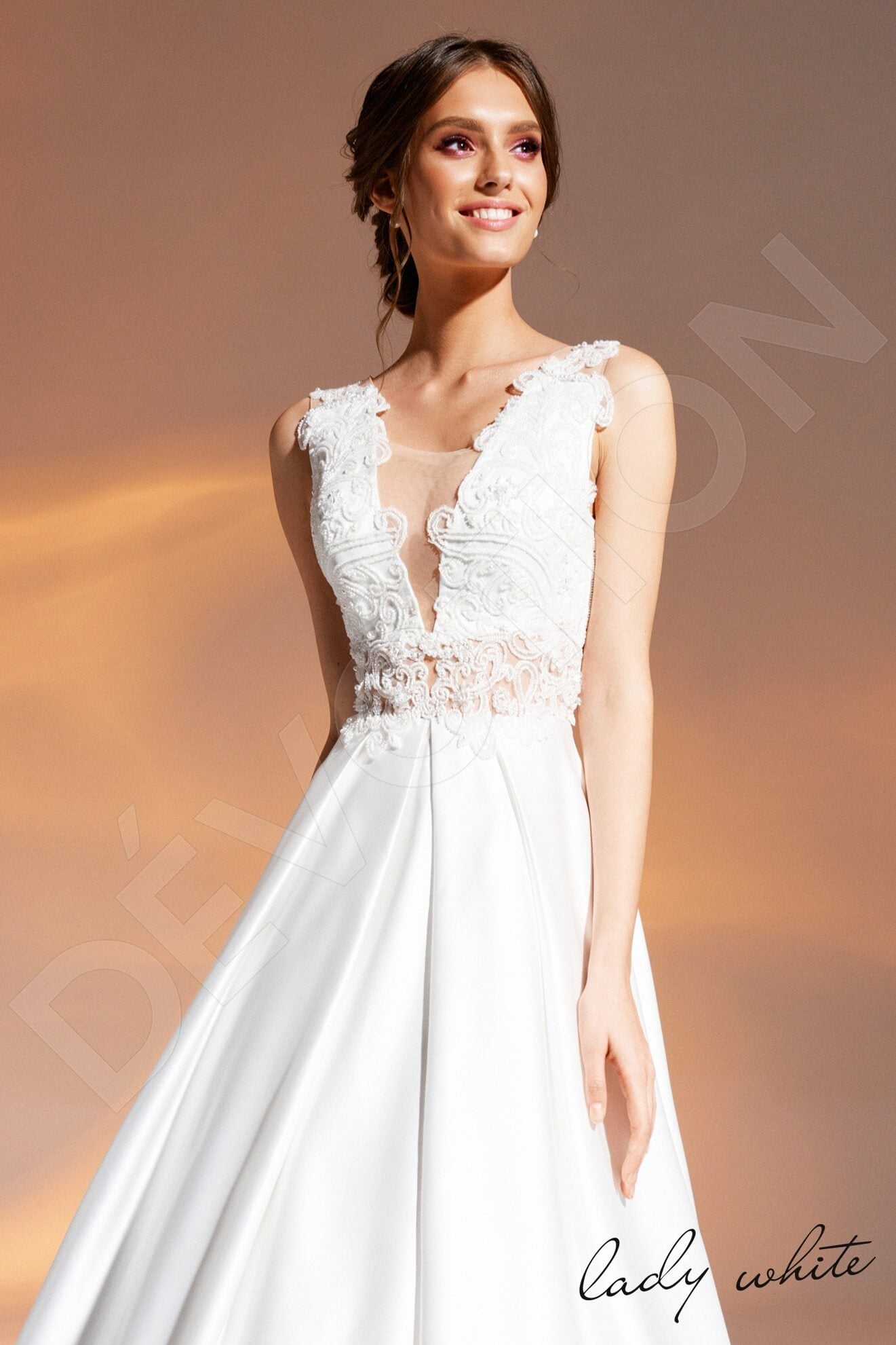 Masika A-line Illusion Ivory Wedding dress