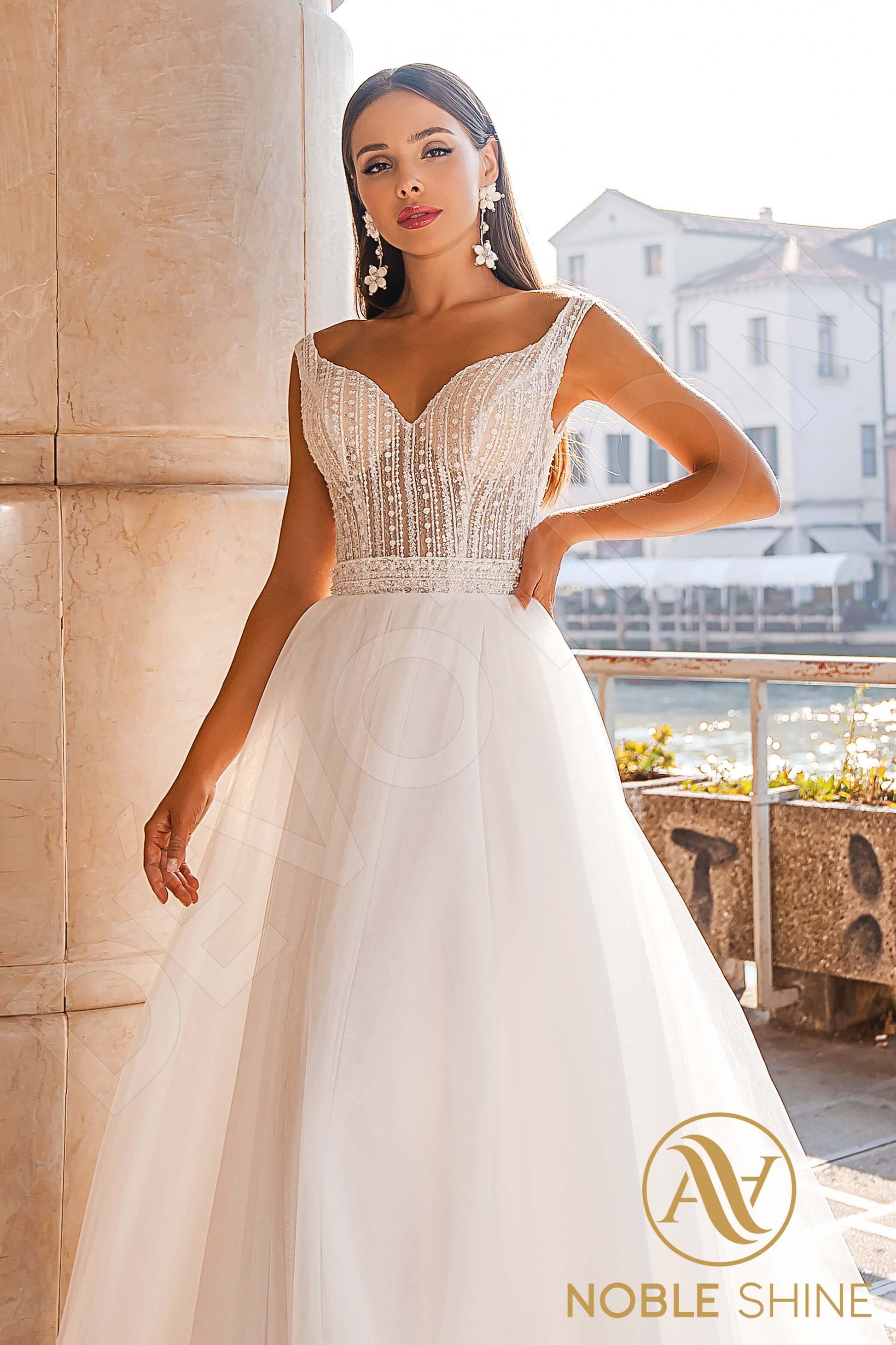 Susanna A-line Sweetheart Milk Wedding dress