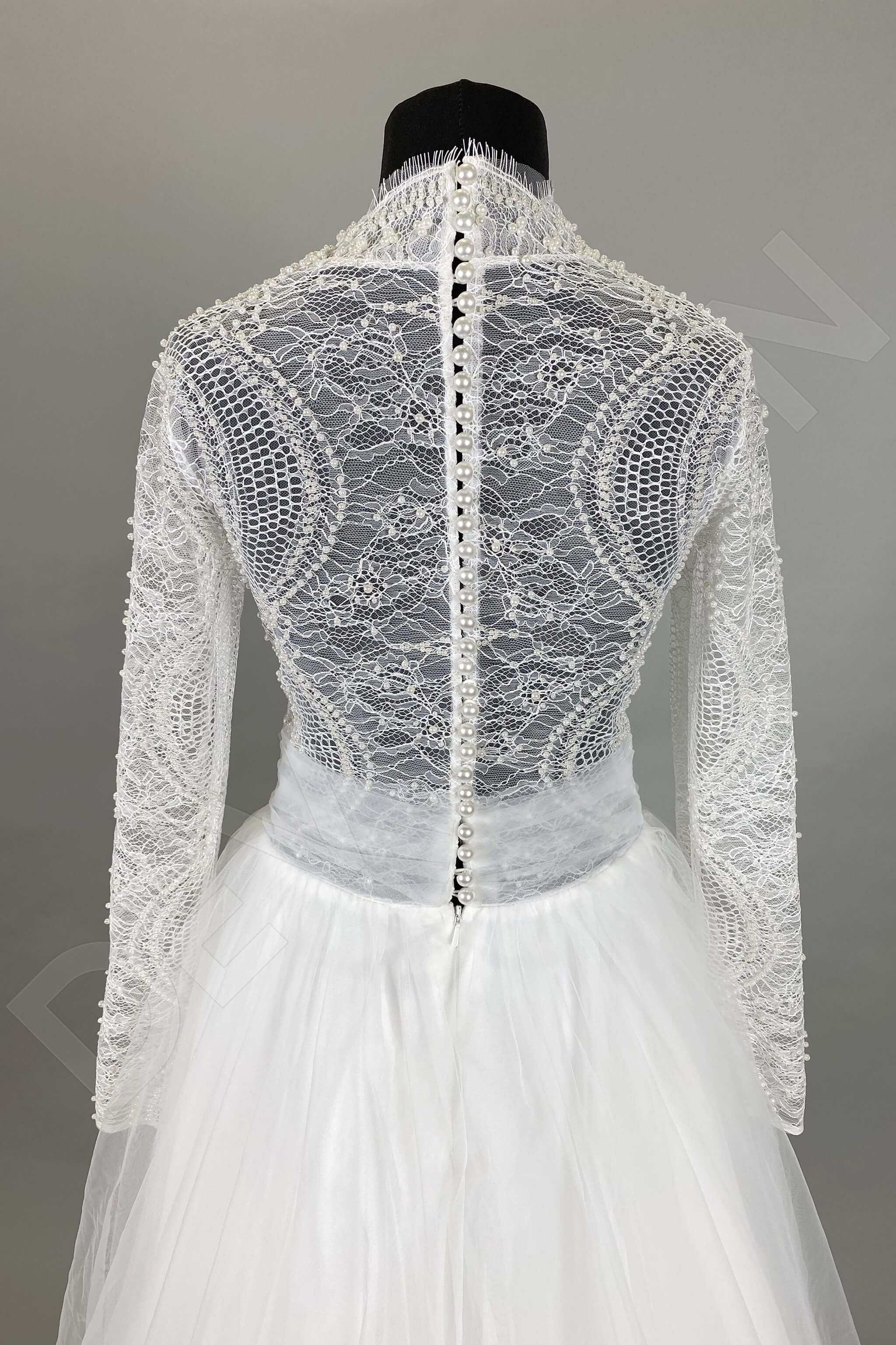 Marvel A-line Illusion Milk Wedding dress