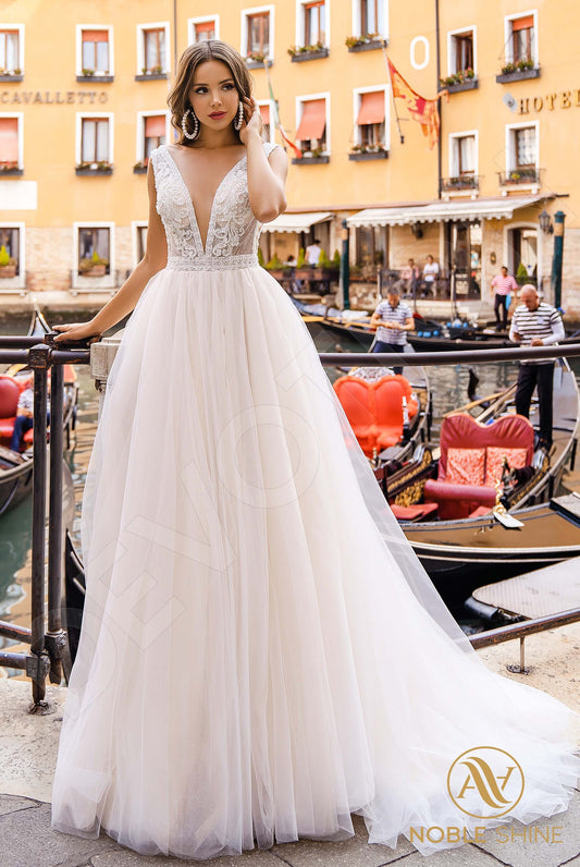 Immakoletta A-line Illusion Milk Cappuccino Wedding dress