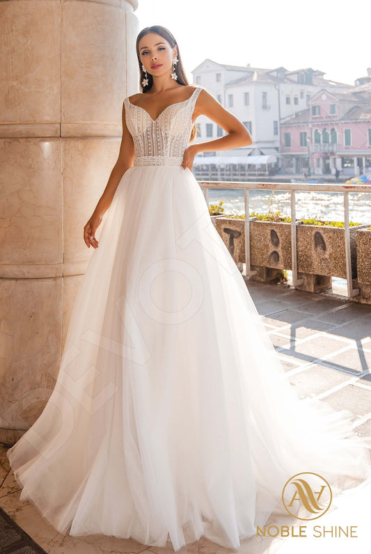 Susanna A-line Sweetheart Milk Wedding dress