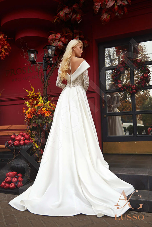 Dacina A-line Illusion Lightivory Wedding dress