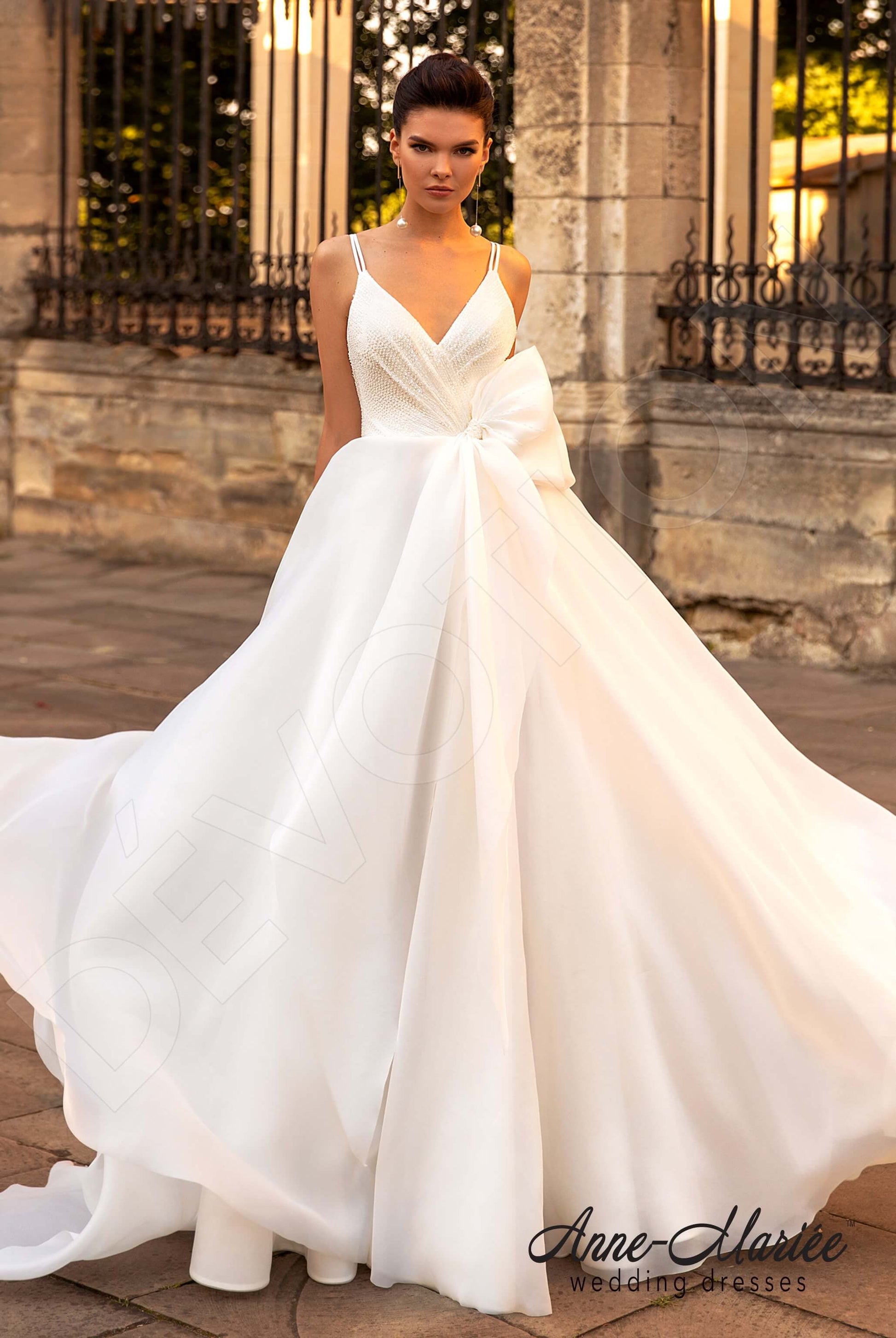 Marcel A-line V-neck Milk Wedding dress