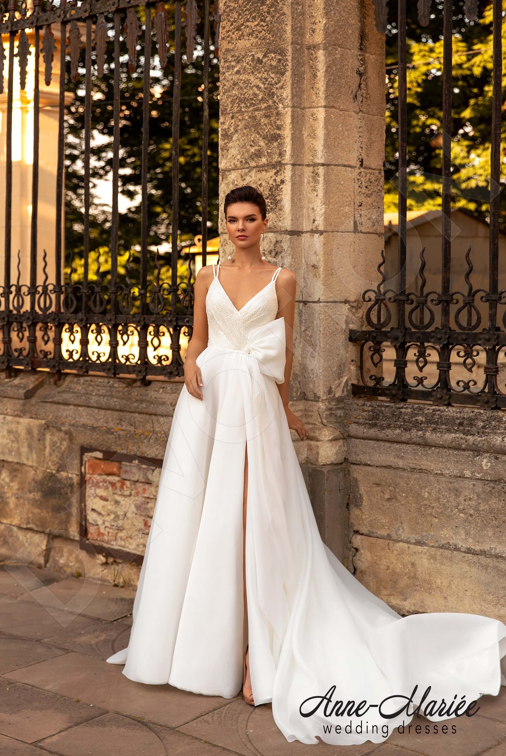 Marcel A-line V-neck Milk Wedding dress