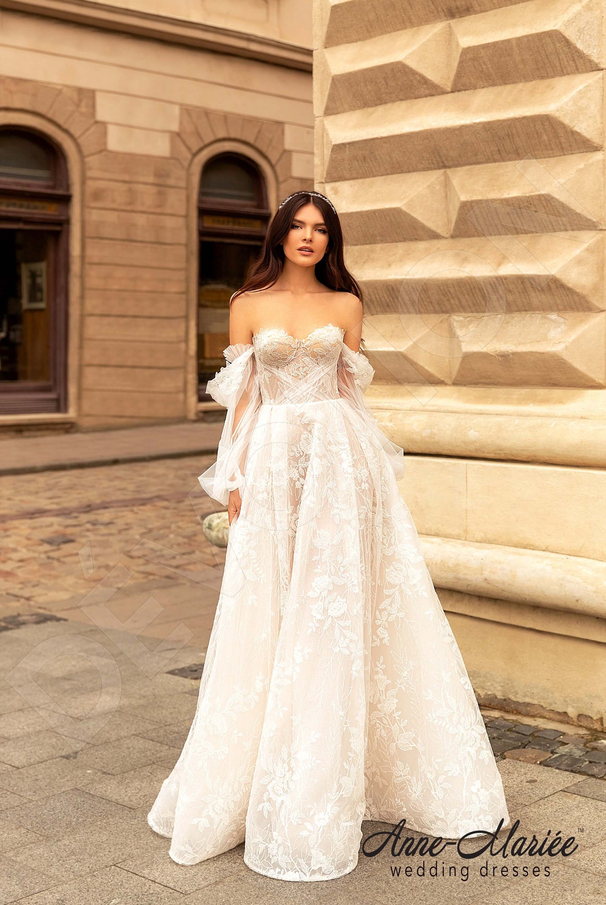 Mariz A-line Sweetheart Milk Peach Wedding dress