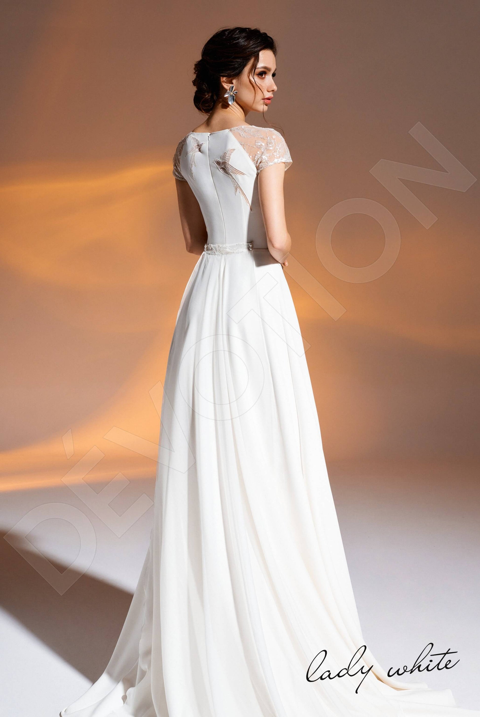 Benu A-line Jewel Ivory Wedding dress