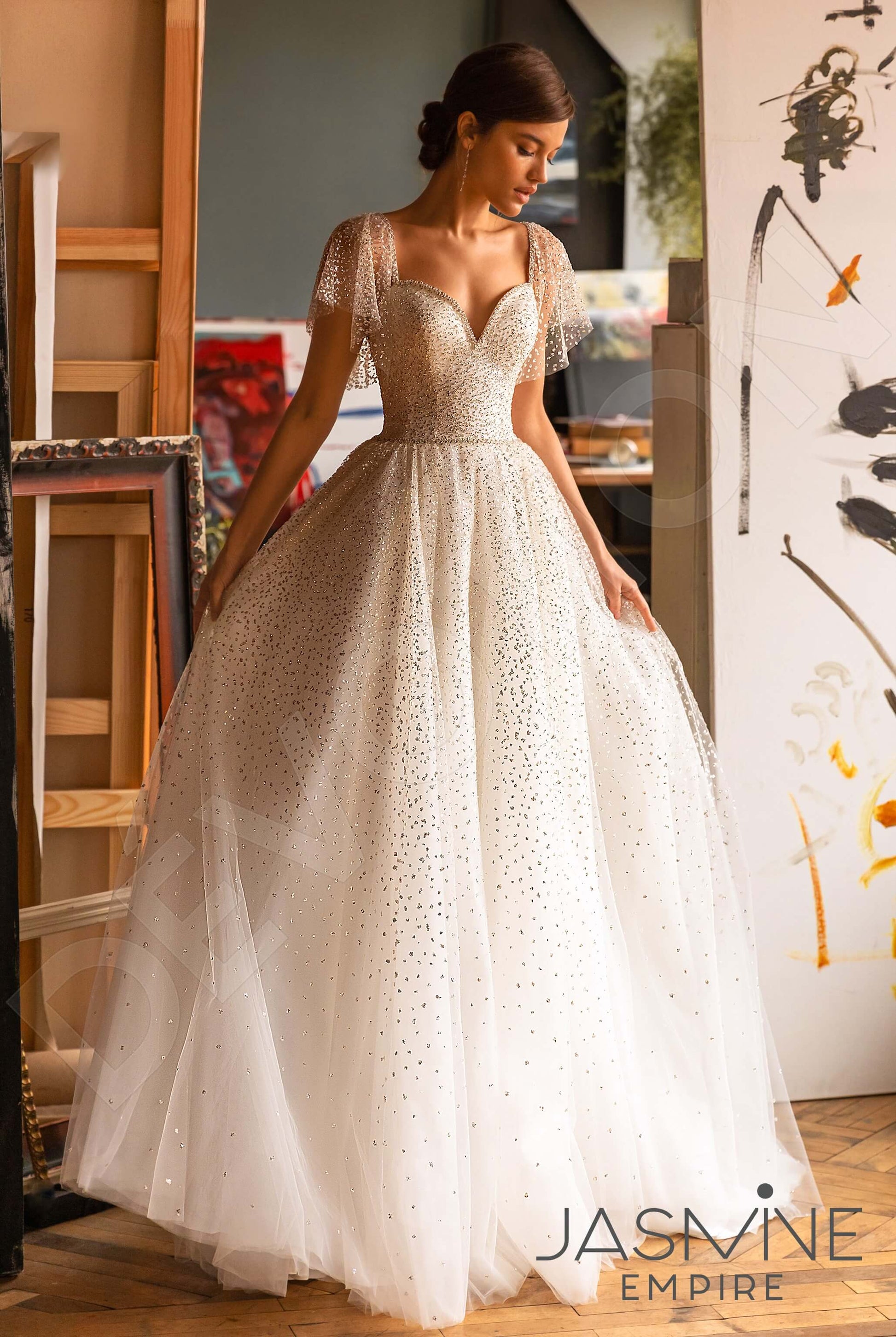 Elina A-line Sweetheart Ivory Wedding dress