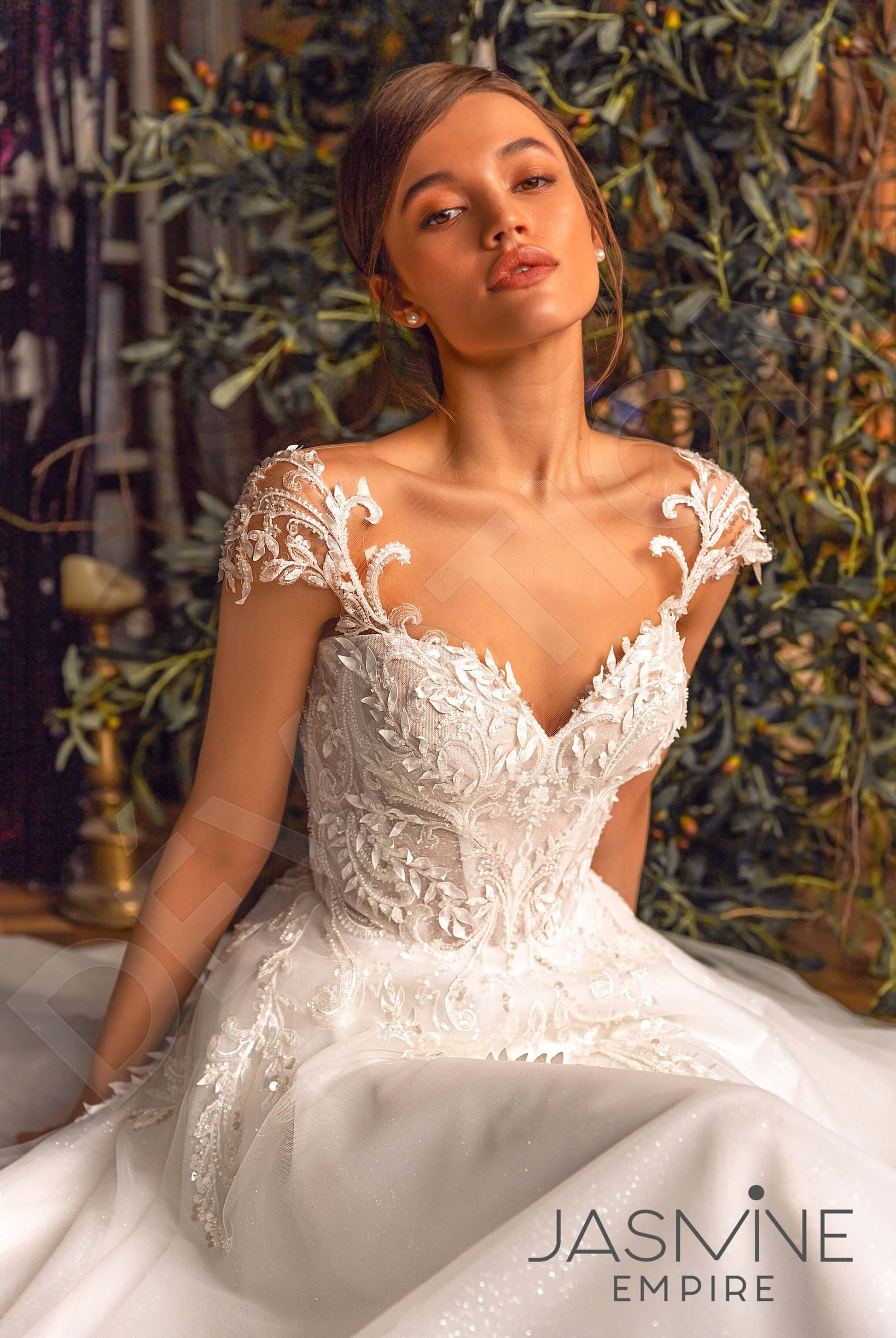 Kerry A-line Illusion Ivory Wedding dress