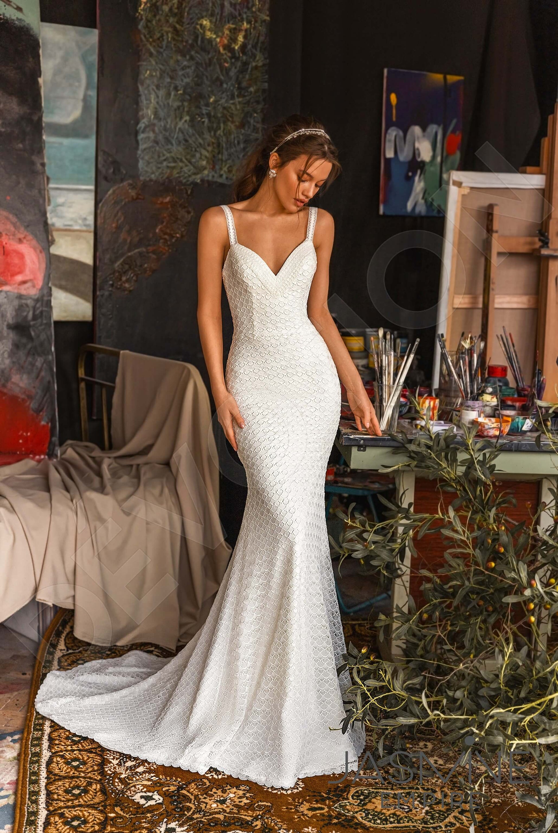 Trisha Trumpet/Mermaid Sweetheart Ivory Wedding dress