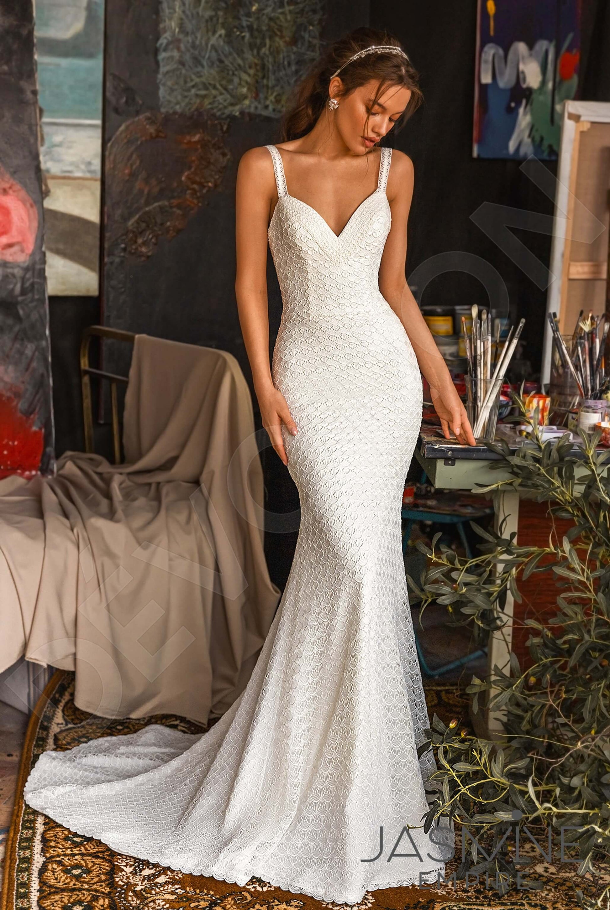 Trisha Trumpet/Mermaid Sweetheart Ivory Wedding dress