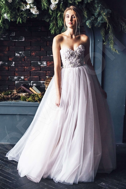 Ondine A-line Sweetheart Milk PowderPink Wedding dress