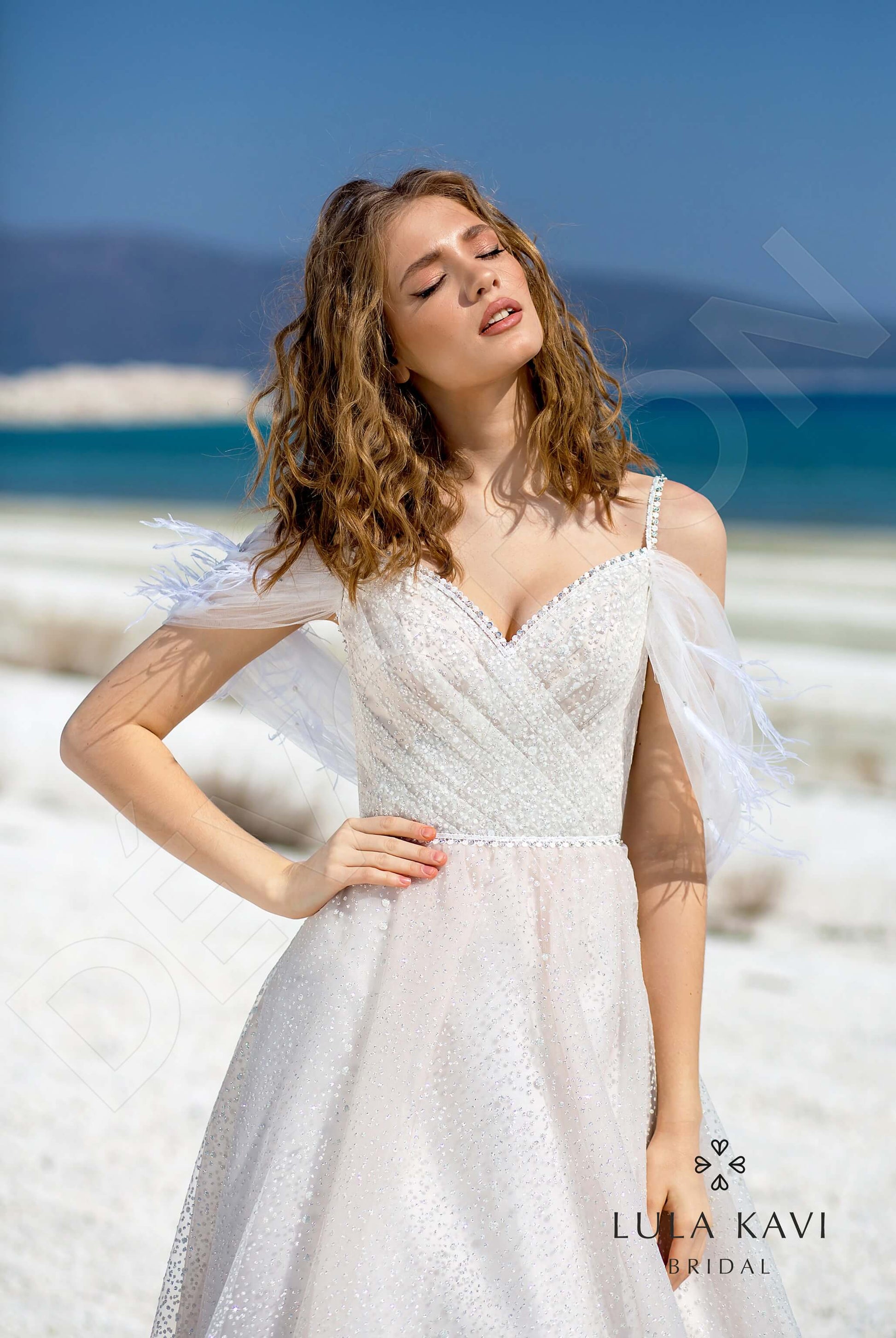 Helga A-line Sweetheart Milk Cappuccino Wedding dress