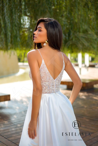 Molly Open back A-line Straps Wedding Dress 3