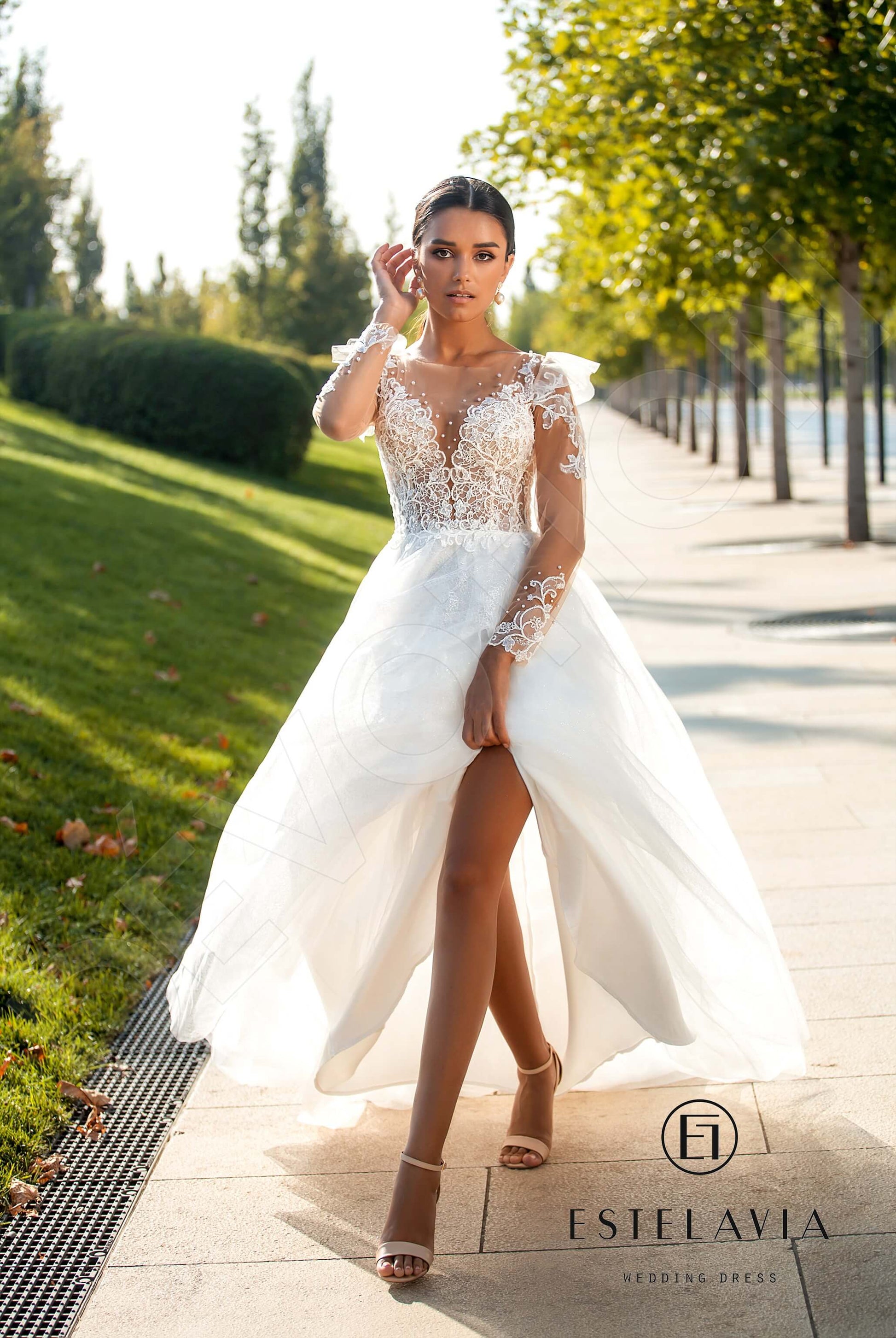 Mayr A-line Illusion Milk Wedding dress