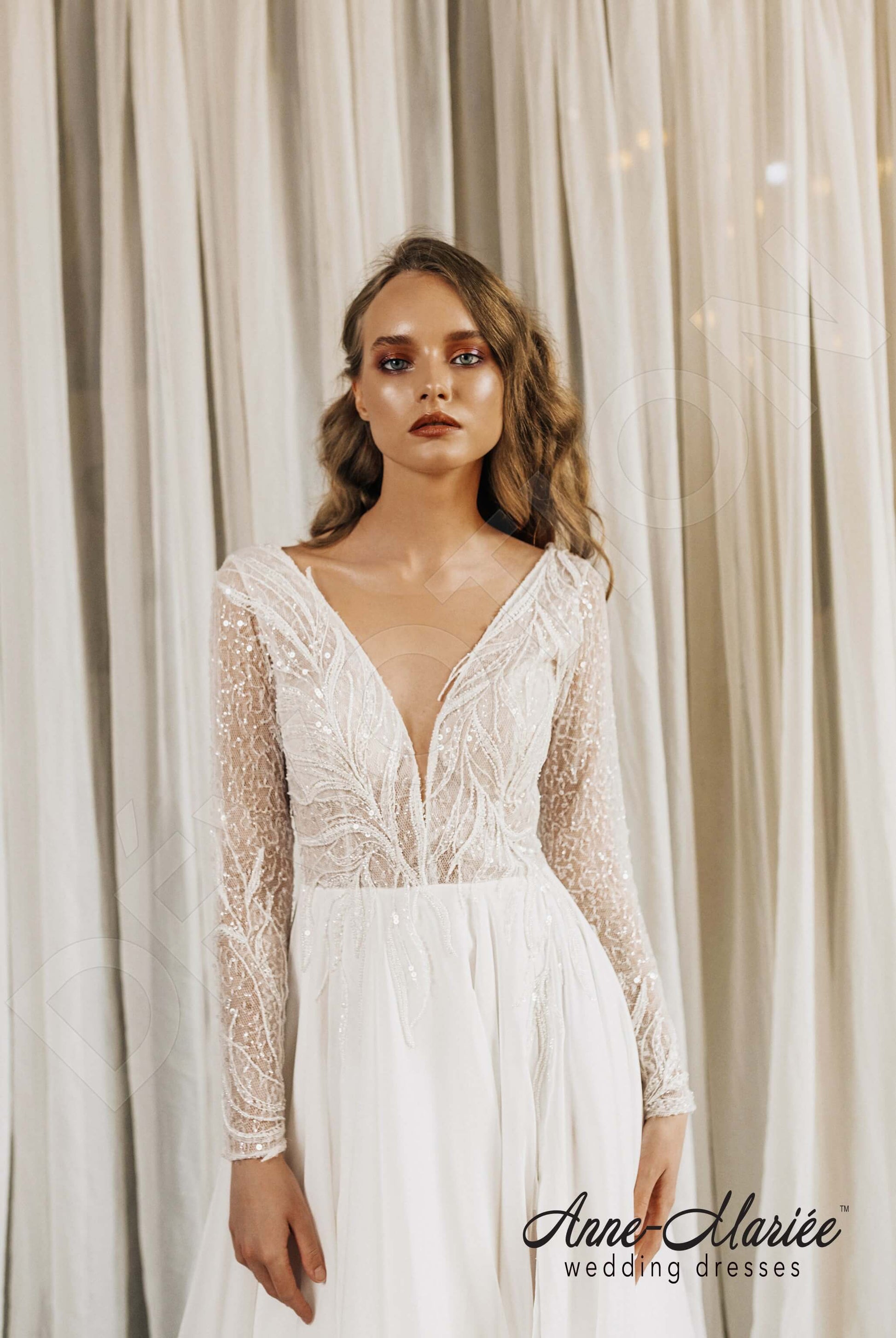 Ulali A-line Illusion Milk Wedding dress