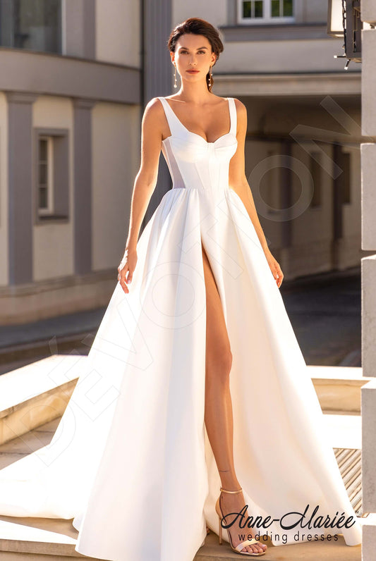 Ketrin A-line Sweetheart Milk Wedding dress