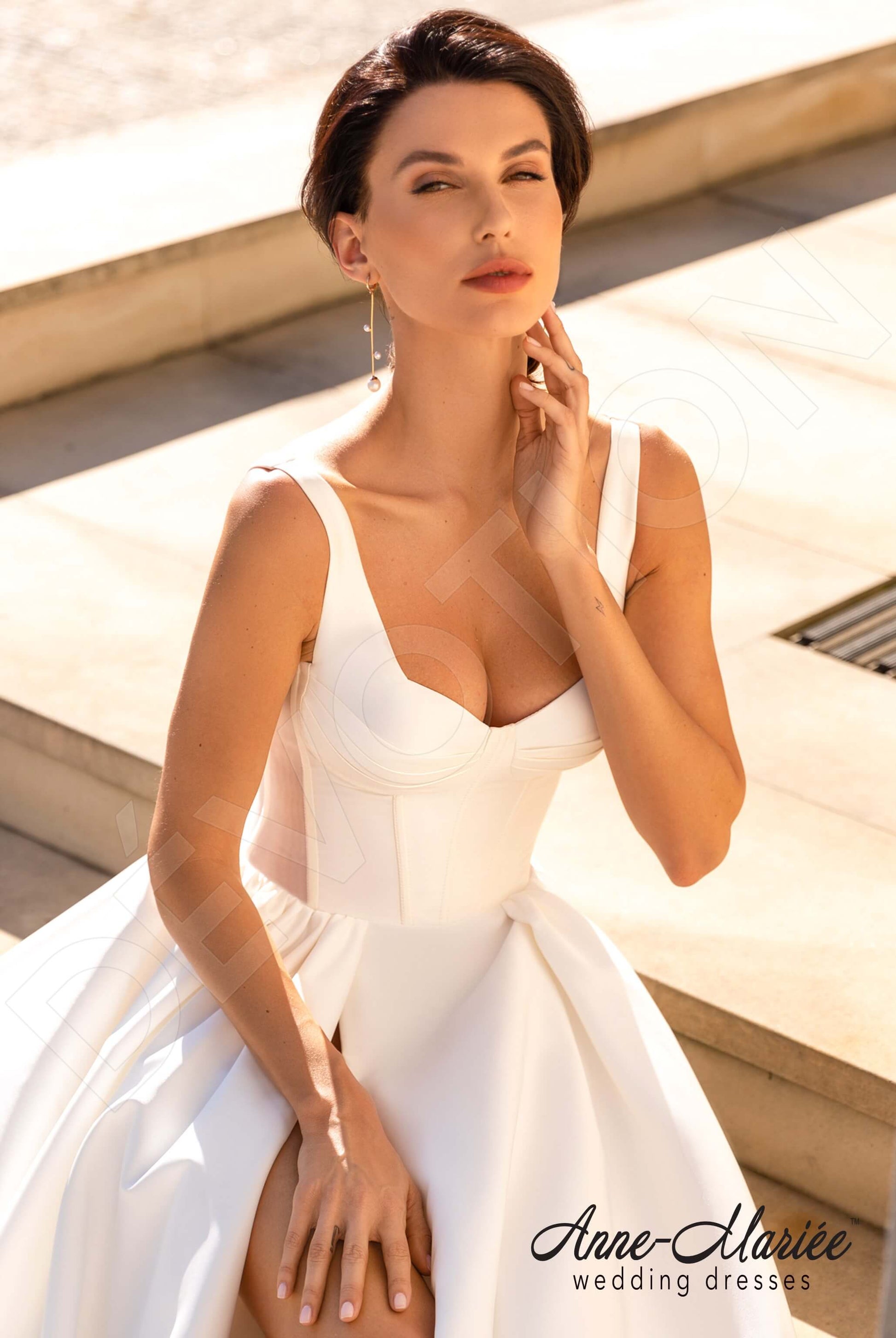 Ketrin A-line Sweetheart Milk Wedding dress