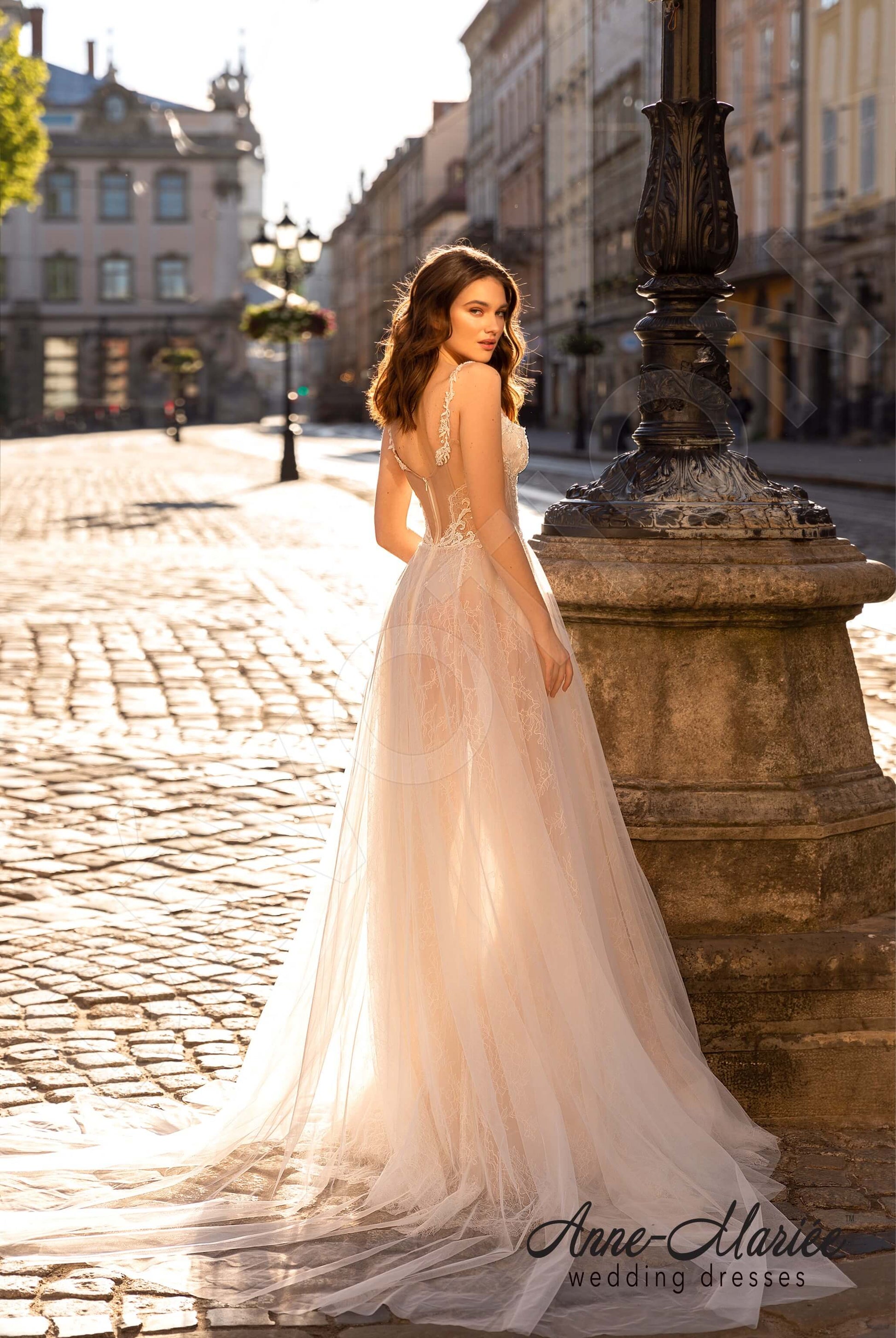 Olivy A-line Sweetheart Milk Nude Wedding dress